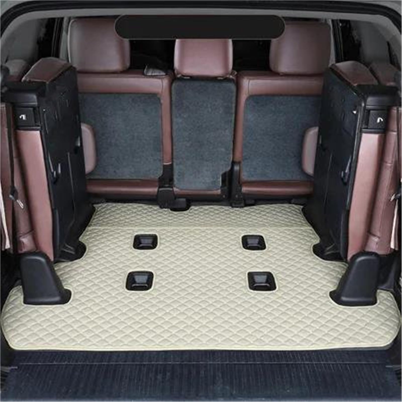 Vasca Custodia Per Baule Per Land Per Cruiser 200 2017 2018 Tappetini Per Bagagliaio Per Auto Anti-Sporco Vassoio Di Protezione Cargo Liner Protector Accessori(Beige 7,2017)