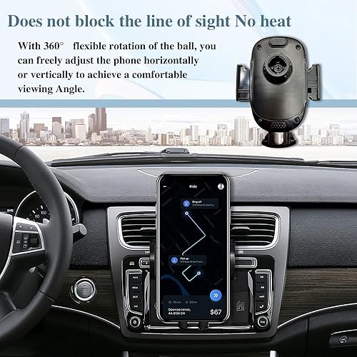 Miniatura 3 de Soporte universal para teléfono de automóvil, soporte universal para teléfono de ventilación de automóvil, parabrisas y teléfono celular, soporte de