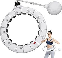 【2026年新モデル】スマートフラフープ、長さ調節可能65-110cm、サイズ調節可能、運動器具、組み立て式フラフープ、フィットネス、ダイエット器具、体幹トレーニング、日本語説明書付属