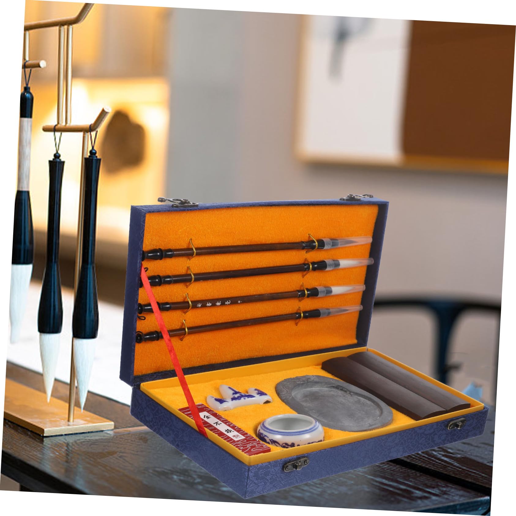 EXCEART Pinceles Para Caligrafía Barra De Tinta Piedra De Tinta y Pincel De Práctica Para Estudiantes y Material Escolar De Dibujo Artístico