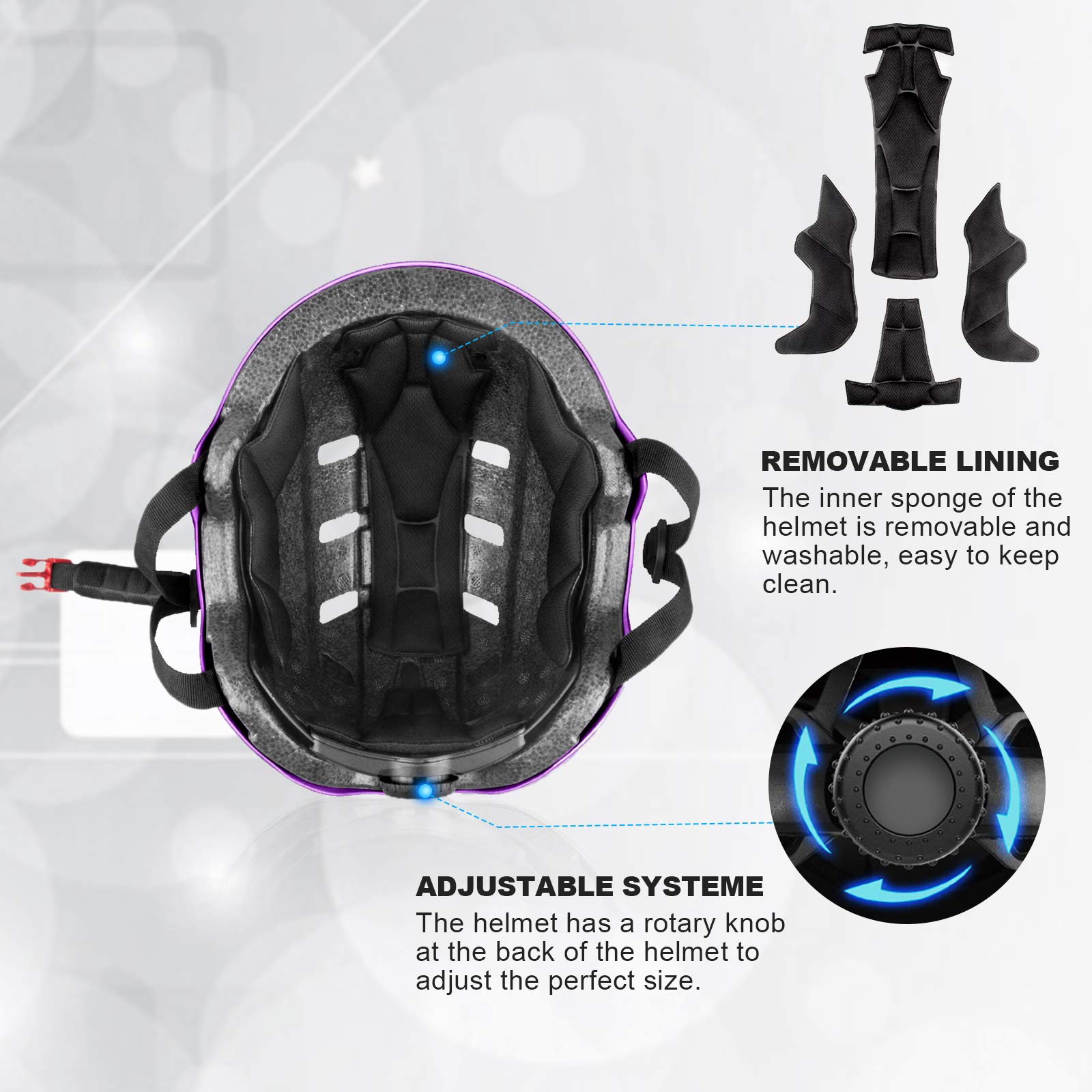 KORIMEFA Casco da Bici per Bambini Casco Protettivo per 3-13 Anni Ragazzi Donna Leggero ma più Sicuro Anche per Skateboard, Monopattino, Pattini a Rotelle