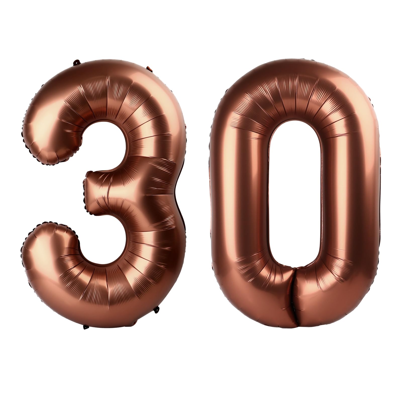 Brown 30 Balloon - Number Balloon 40 Inch, 30th Brown Birthday Decorations