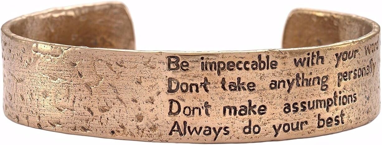 Jewelry Evolution8 The Four Agreements Reminder Cuff