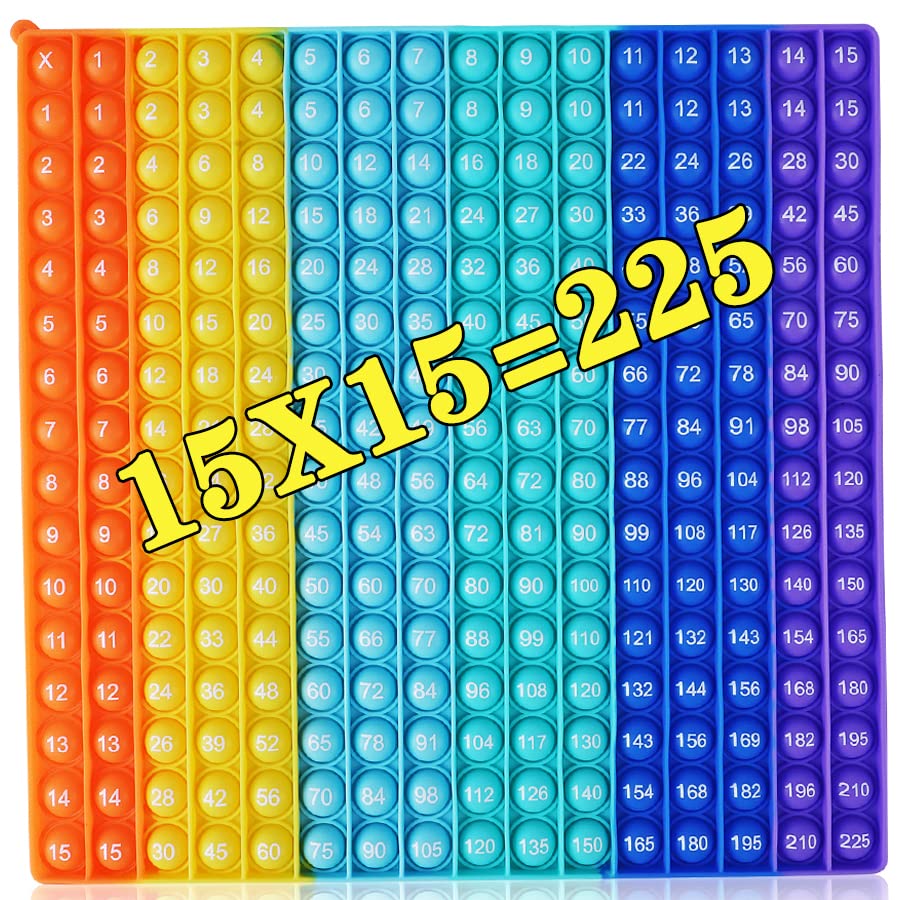 Multiplication Table Chart Square Pop Fidget Toys Counting Popper Board