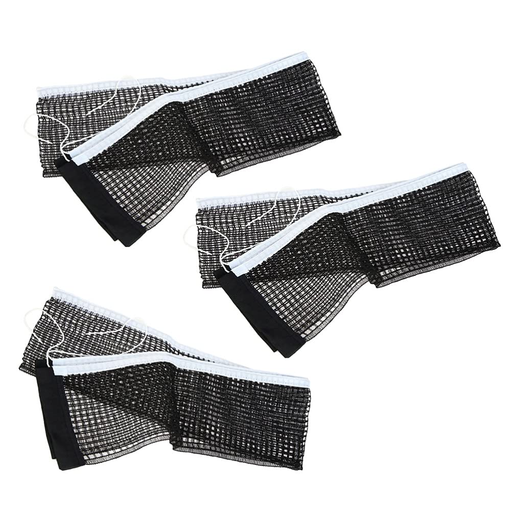 Wakauto Nylon Table Tennis Net 3 Pack Replacement Net for Regulation Pong Portable and Easy to Install