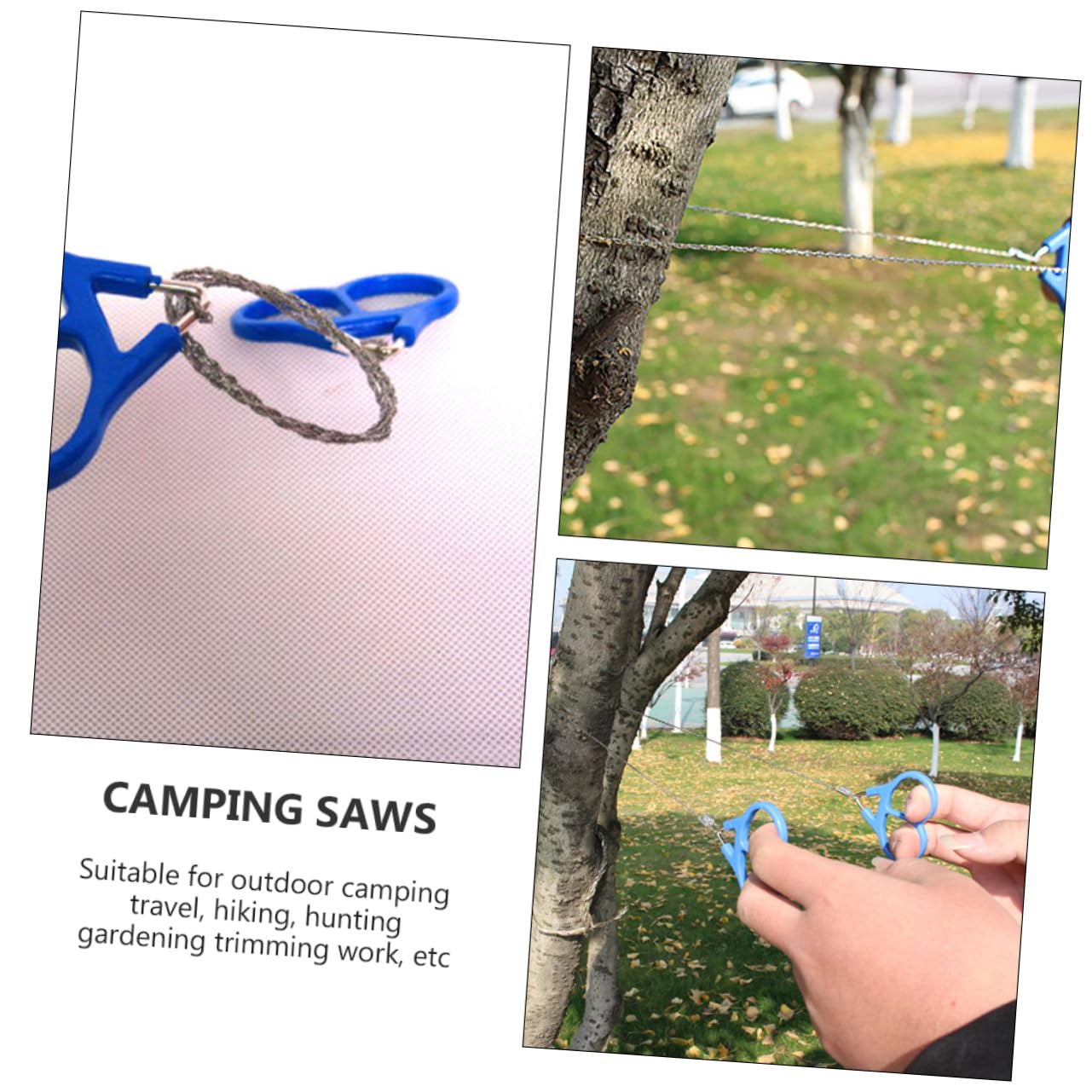 Balacoo 2sets High Strength Fret Saws for Chain Saws Camping Gear Wire Cutter Lightweight for Hiking 2pcs*2