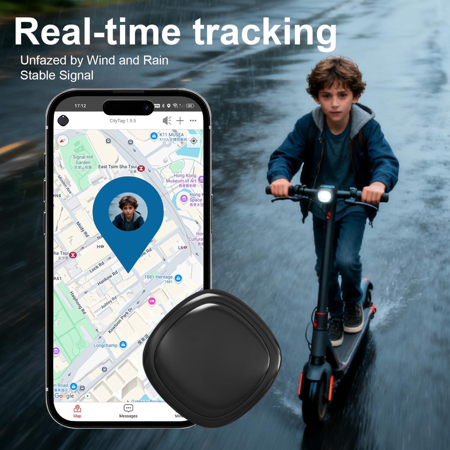 GPS Tracker for Vehicles, GPS Portable Magnetic Car GPS Tracking, Wide-Area Location GPS Tracker for Kids, Dogs, No Subscription Required/No Monthly Fee/No SIM Card Required - image 2