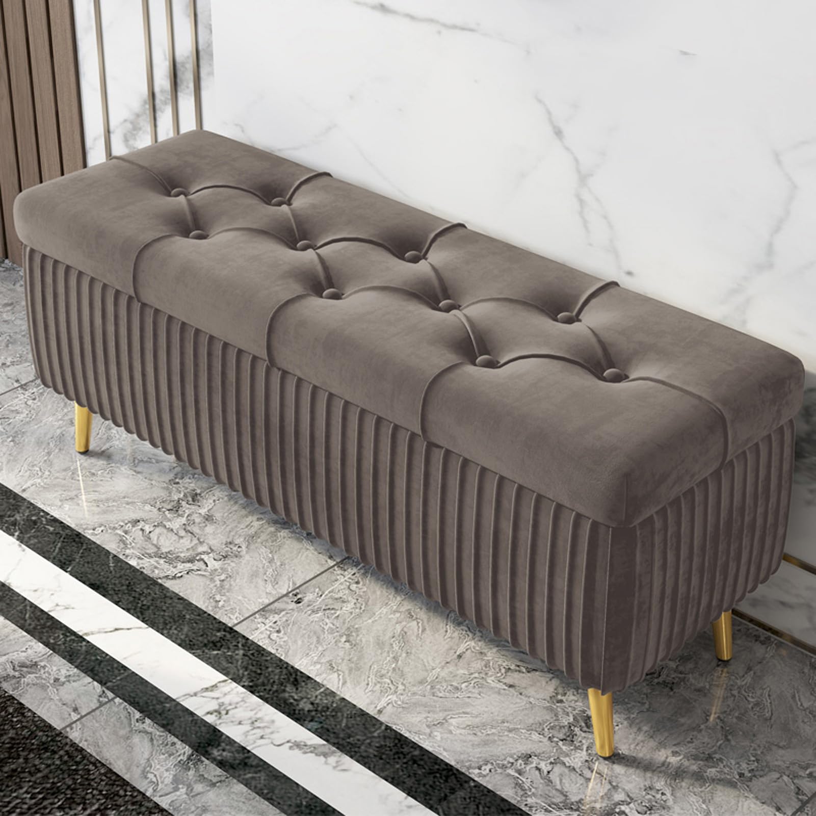 Banc d'entrée avec assise pour ranger les chaussures du salon