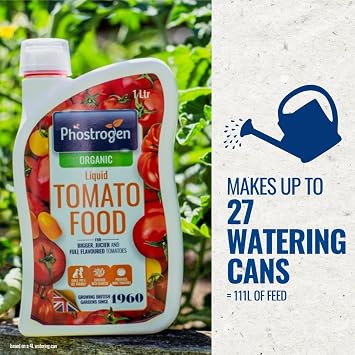 Phostrogen Organic All Purpose Liquid Plant Food, 1L - All Purpose Organic Fertiliser - Enriched with Seaweed Extract for Healthy Growth - More Vegetables, Brighter Blooms - Plant Nutrition