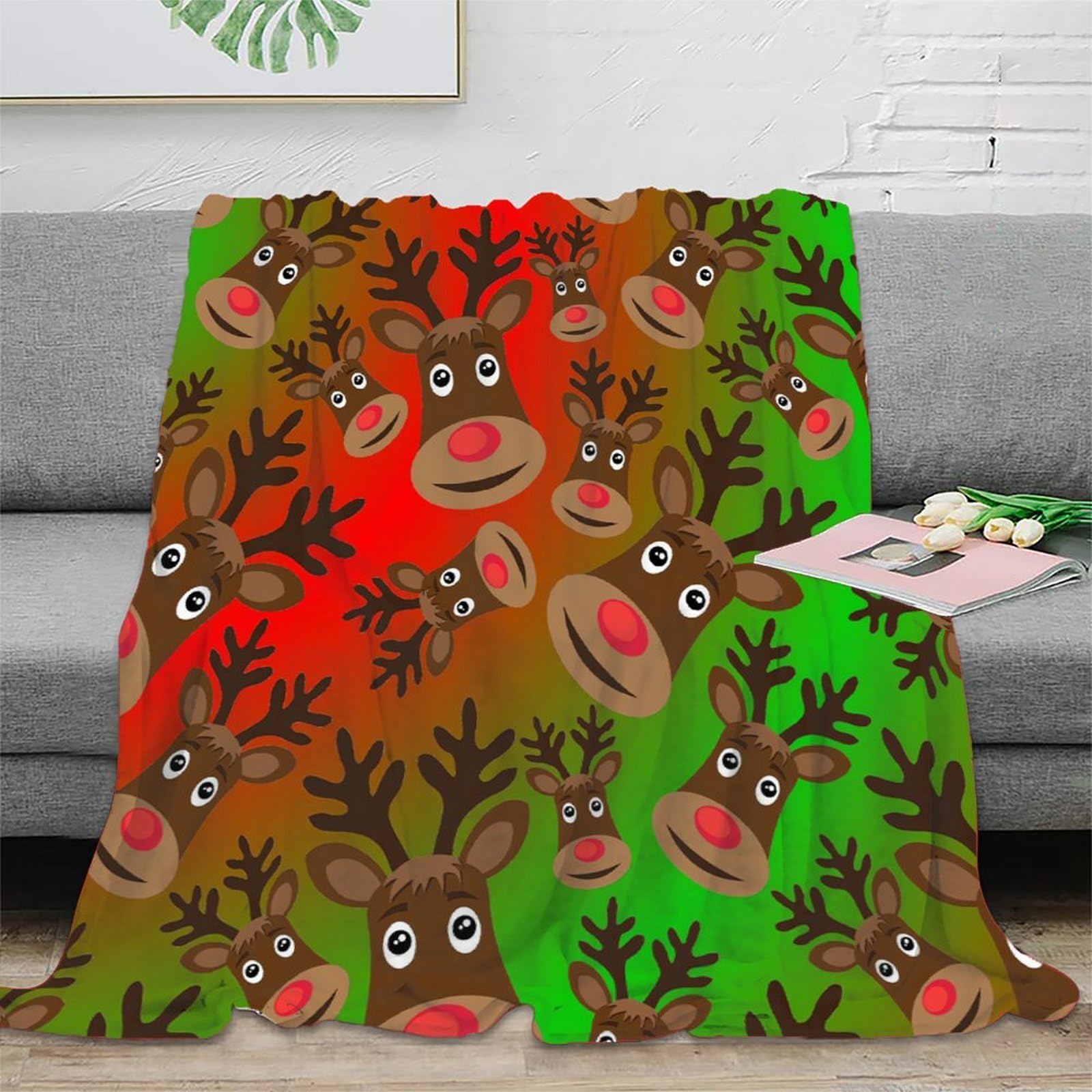 Couverture polaire microfibre 3D 150x200cm lavable pour lit adolescent