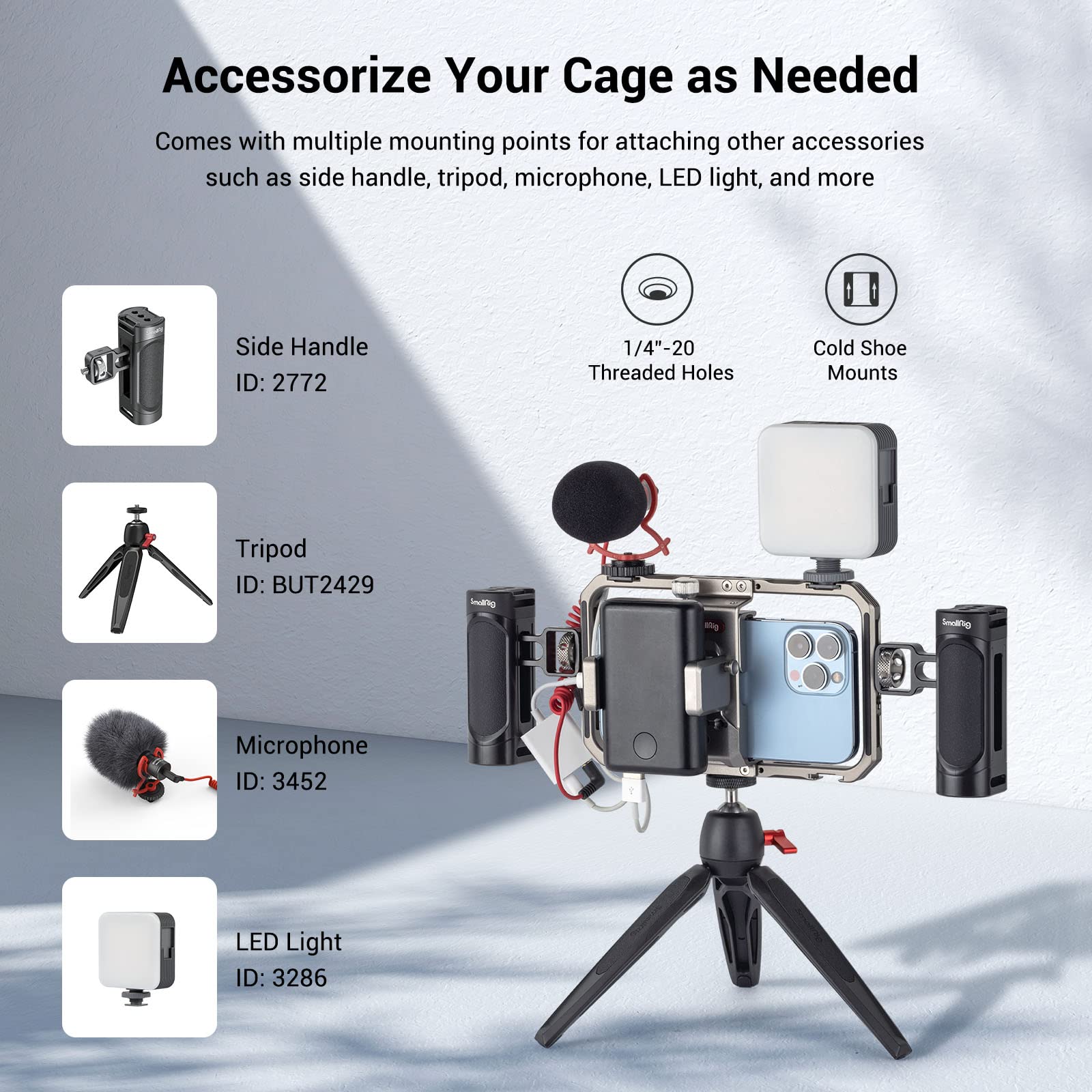 SmallRig　スマートフォンビデオキット Amazon.co.jp: SmallRig ビデオキット汎用 iPhoneシリーズ用ビデオリグ