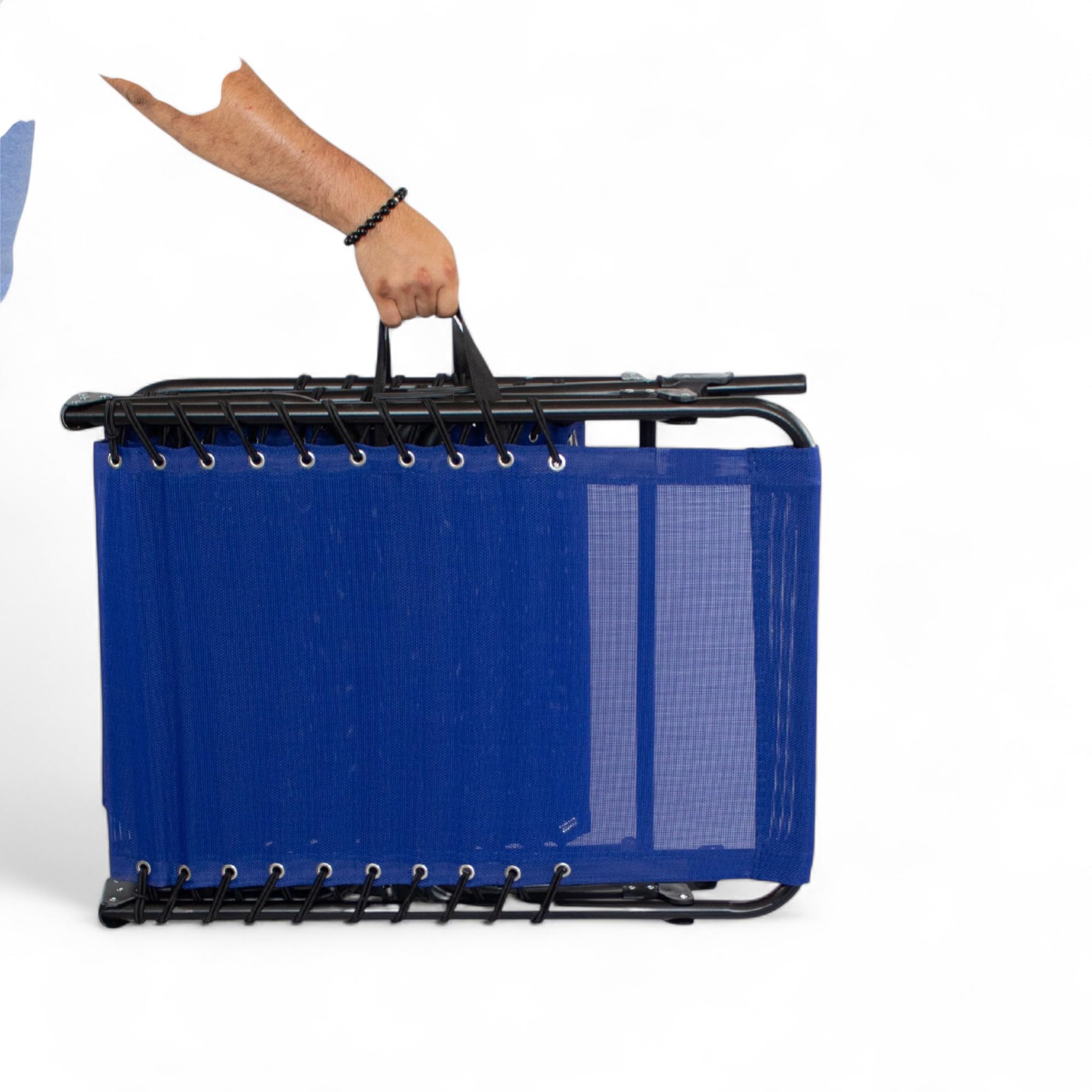Pincho Tumbona Reclinable Plegable Tumbona Playa, Recliner Chair, Tumbonas Jardin Exterior + Tejido Transpirable, Beach Chair + Cojín Acolchado – Metal Resistente, Asa Transporte, Azul