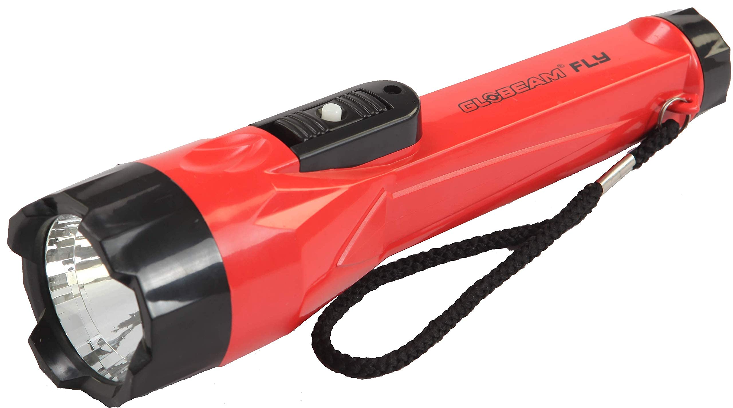 GLOBEAM Fly Long Durability LED Flashlight Torch with 0.75 Watt LED and Lock Flasher Switch with Strong ABS Plastic Body (Red) (B08L9J8NPX) Amazon Price History, Amazon Price Tracker