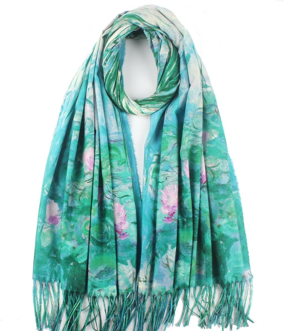 Umjetnost Soft Cashmere Feel Scarf For Women Winter Warm Scarves Large Shawl Wrap Monet Van Gogh Art Print