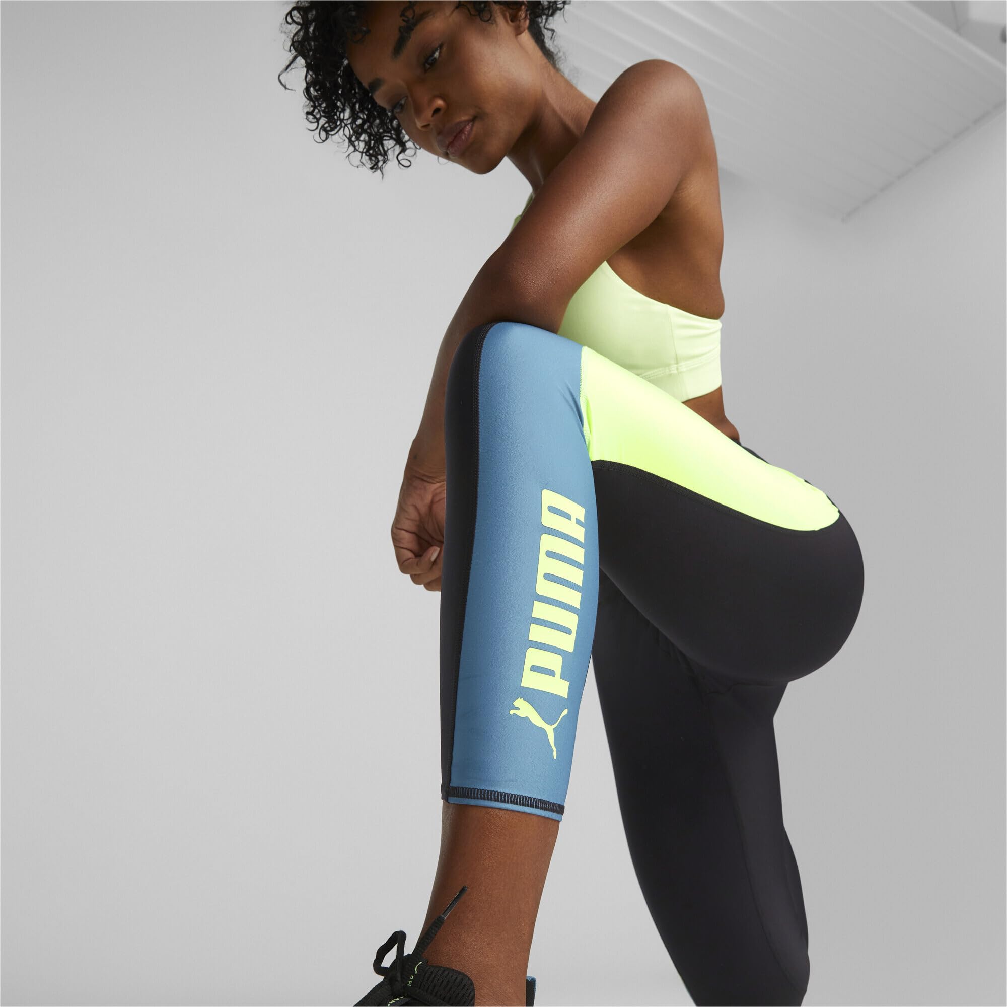 PUMA Damen Strumpfhose Fit Eversculpt Color Block Hw 7/8 Tight