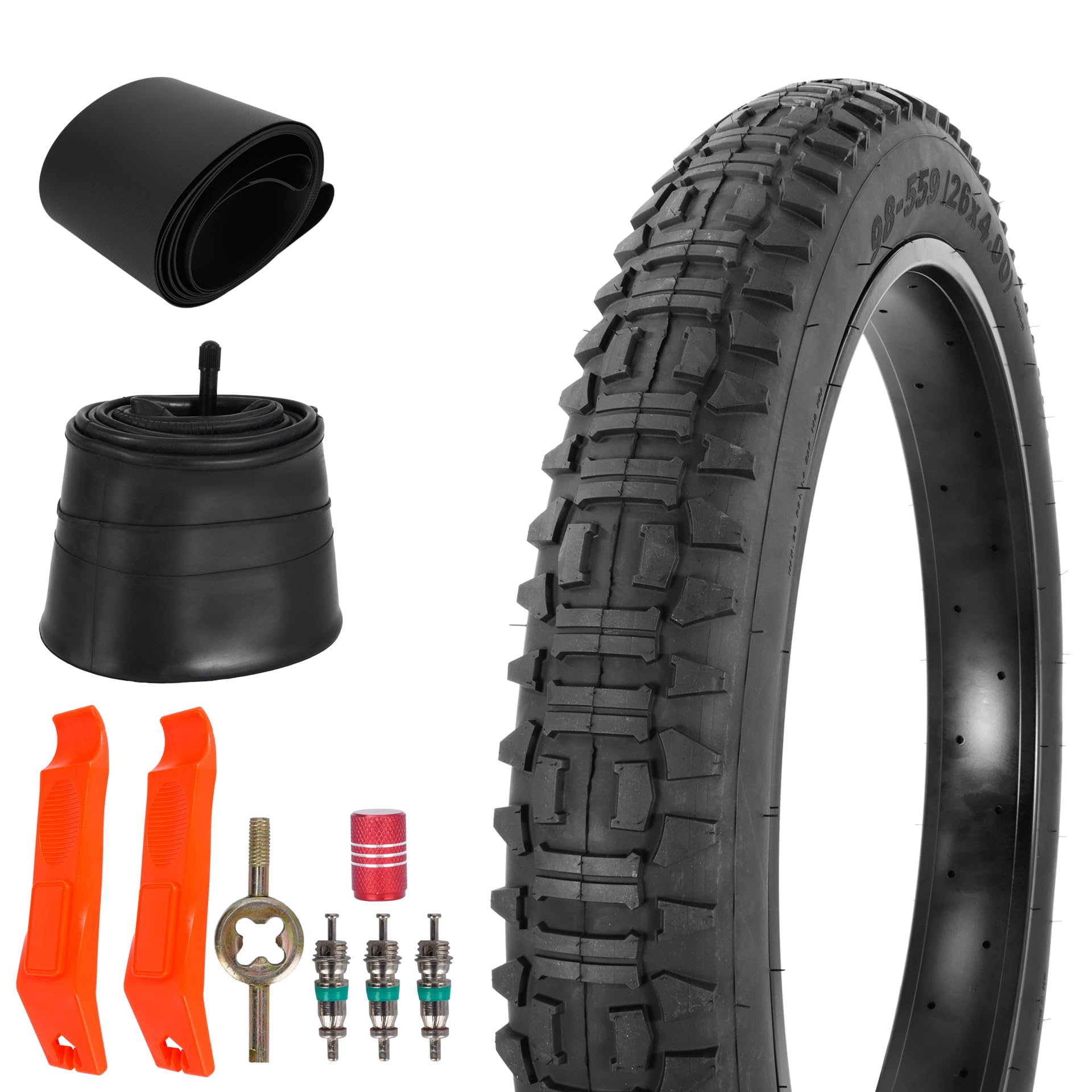 Fat Bike Tire Pneu De Vélo 20/24/26x3/4 Pouces, Pneus épais Anti-crevaison Et élargissants, Compatible Pneu De Vélo De Rechange Pour VTT, Neige Et