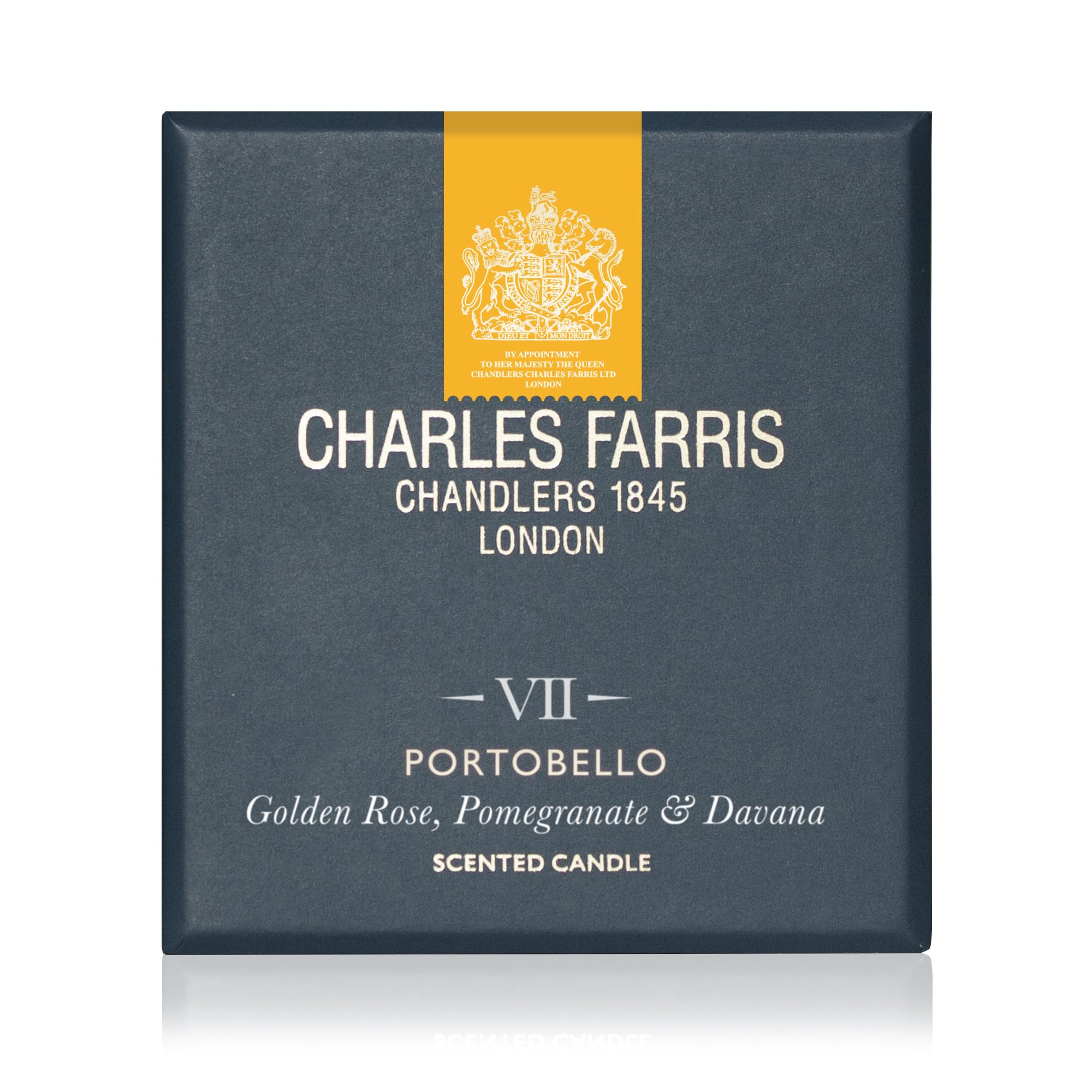 Charles Farris Luxury Scented Candle, Portobello, Rose, Raspberry & Oak, 50+ Hours Burn Time, Artisan Hand-Finished Glass Jar - Image 2