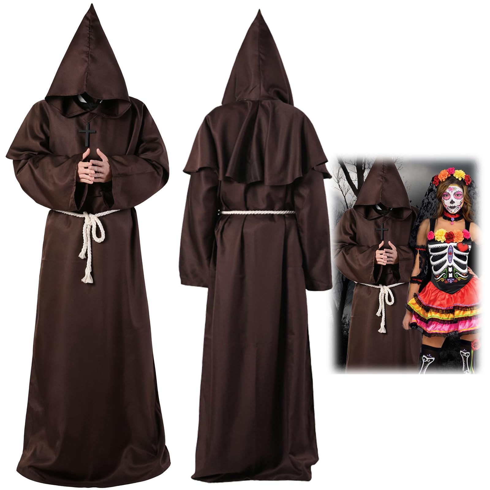 Bata monje con capucha