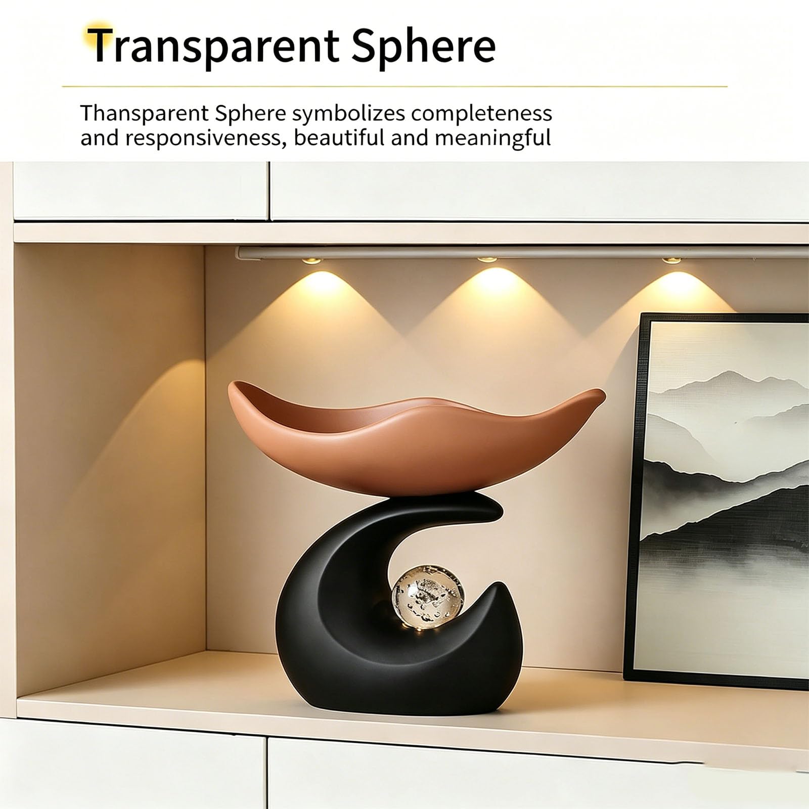 Vassoio portachiavi con decorazione a in vetro per chiavi, gioielli e piccoli oggetti Ciotola decorativa moderna in resina per tavolo d ' ingresso e spazio abitativo, regalo degno un articolo