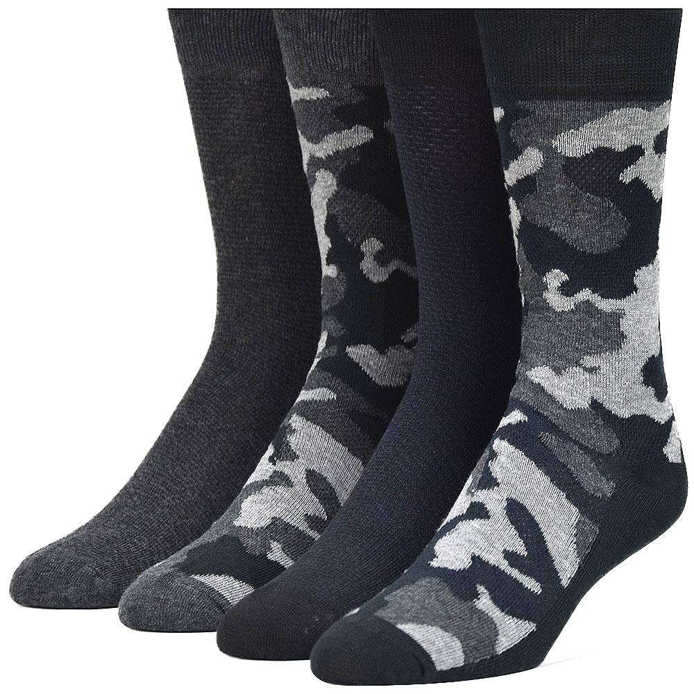 Men's Camo Cotton Crew Socks (4 Pack)