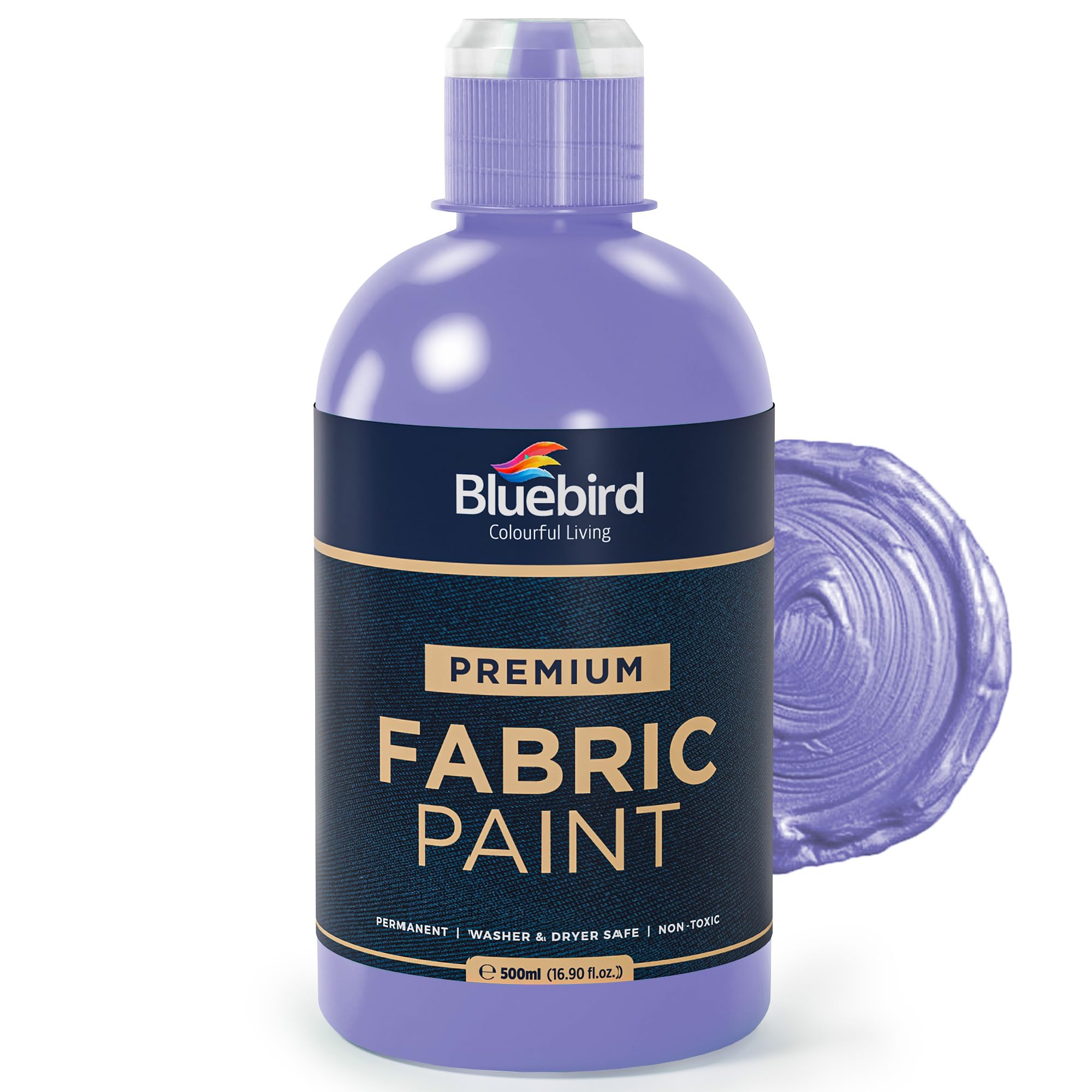 BLUEBIRD Fabric Paint, Victorian Purple, 16.9 Fl Oz, Permanent Fabric Paints for Clothes, Furniture Upholstery