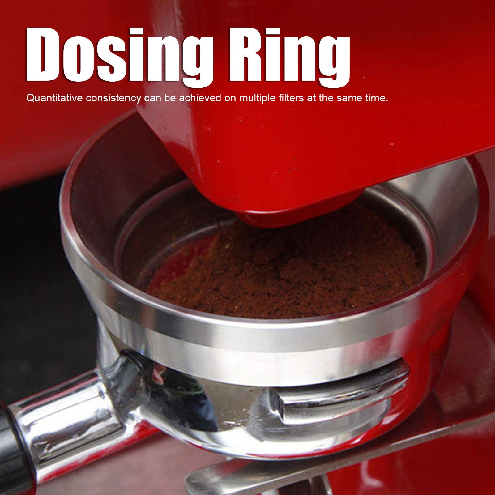54 mm Espresso Dosing Funnel, Magnetic Stainless Steel Coffee Dosing Ring for Home Cafe