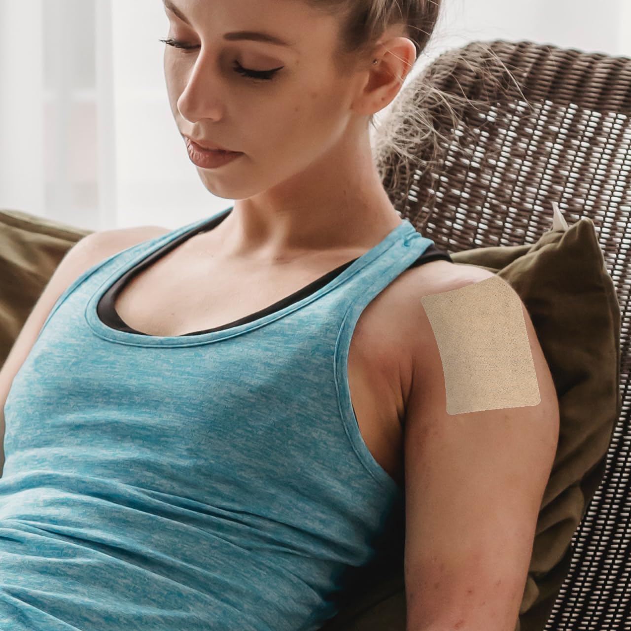 EXCEART 50 Stücke Kräuter Ingwer Pflaster Wärmepflaster Schmerzpflaster Selbsterwärmendes Fußpolster Wärmepads Nacken Schulter Körper Halswirbel Knie Fuß Schmerzlinderung Patch (Hellbraun)