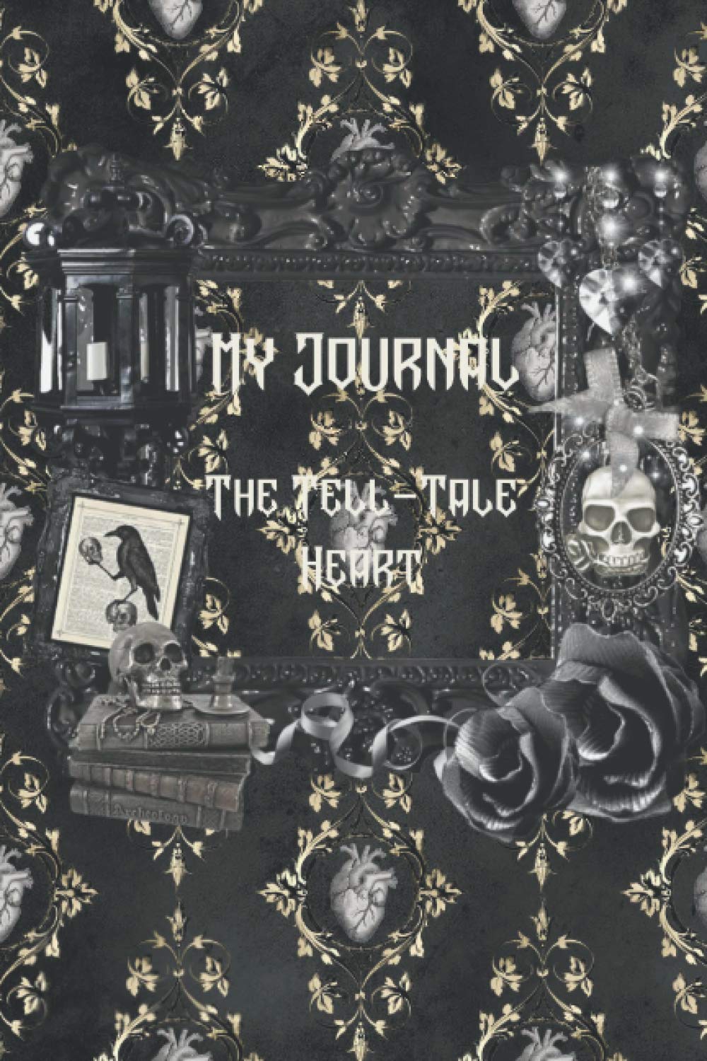 Edgar Allen The Tell-Tale Heart Themed Black Journal | Lined Journal | Black Interior | 120 Pages