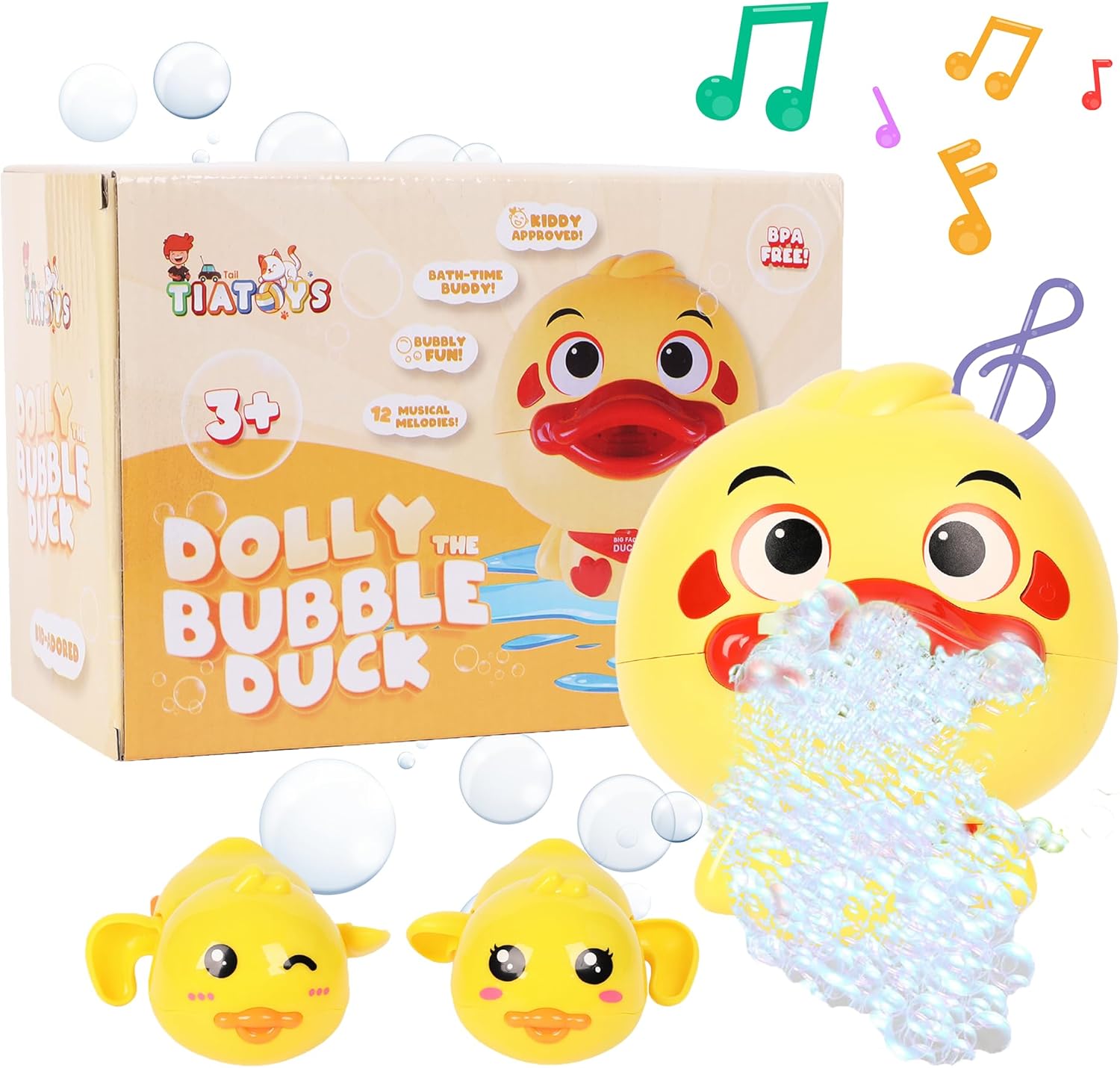 Duck Bubble Bath Toy with Musical Ducklings Toddler