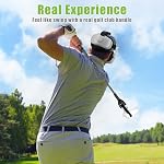 Adjustable Length VR Golf Club Handle Compatible for Oculus-Quest 2-Accessories, Virtual Reality Baseball Controller Attachment, Simulator Real Golf Game Bat Adapter for Golf+, Walkabout Mini Golf