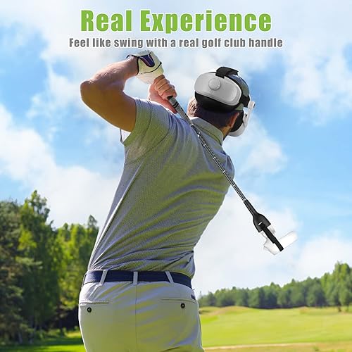 Miniatura 5 de YOGES VR Golf Club Handle Compatible with Oculus Quest 2 Controller, Adjustable Length Realistic Golf Club Attachment for Quest 2, Virtual Reality
