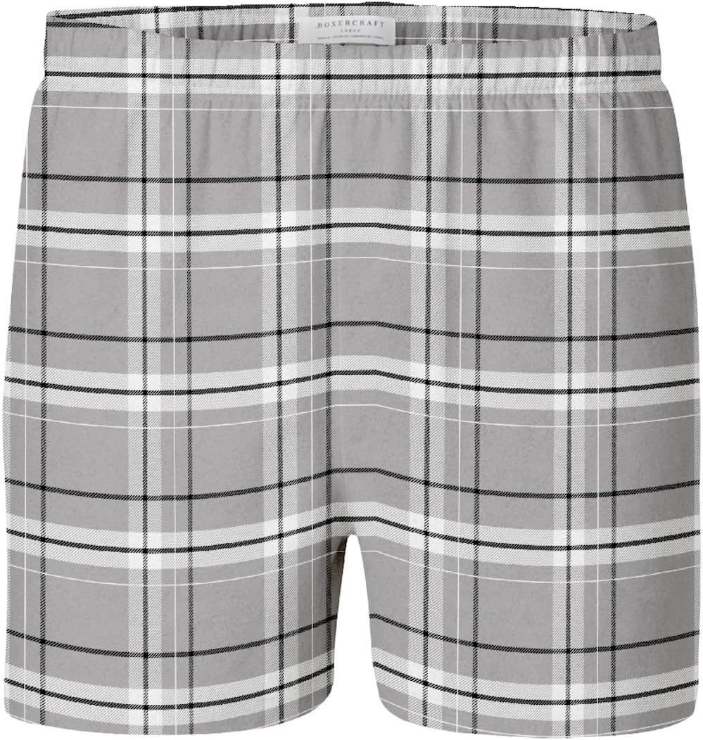 boxercraft Essential Cotton Flannel Boxer Shorts, with Fly Front Opening