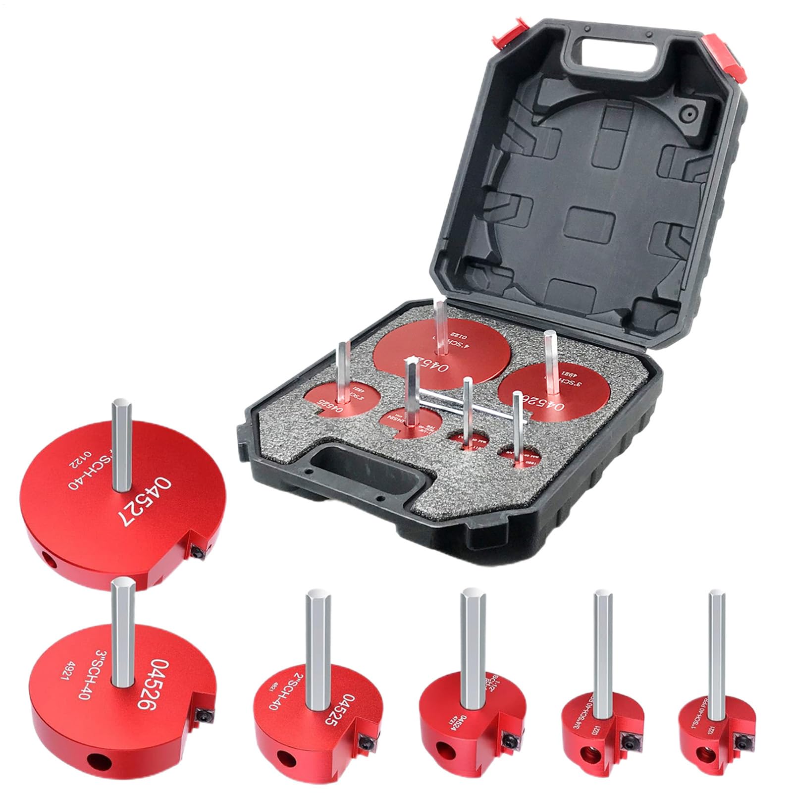 Kit d'alésairs PVC et outils de plomberie de coupe en acier inoxydable pour conduits d'évacuation