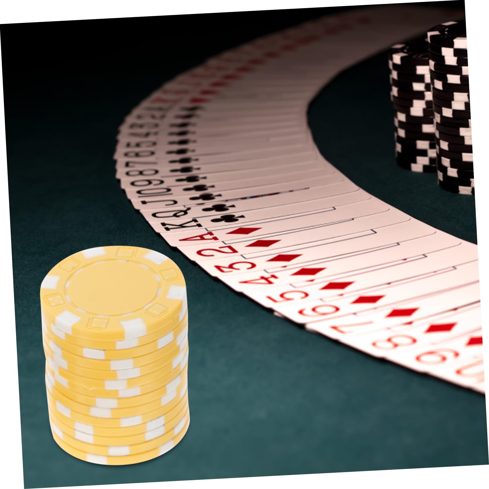 50pezzi Chips Di Gioco Impilabili Plastica Per Poker Gettoni Per Contare Professionali Per Feste e Serate Di Gioco Di Accessori Per Giochi Da Tavolo