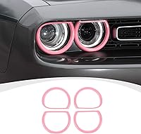 Vista 13 de Cubierta de lámpara de faro delantero para accesorios Challenger, cubierta de biseles de faros delanteros, decoración de luz exterior para Dodge