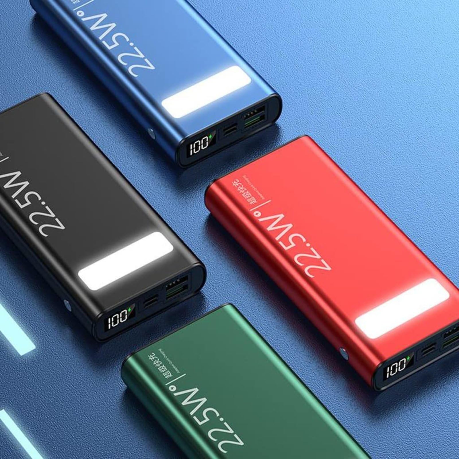 Banco De Energía con Linterna Y Carga Súper Rápida De Gran Capacidad,A,30000mAh