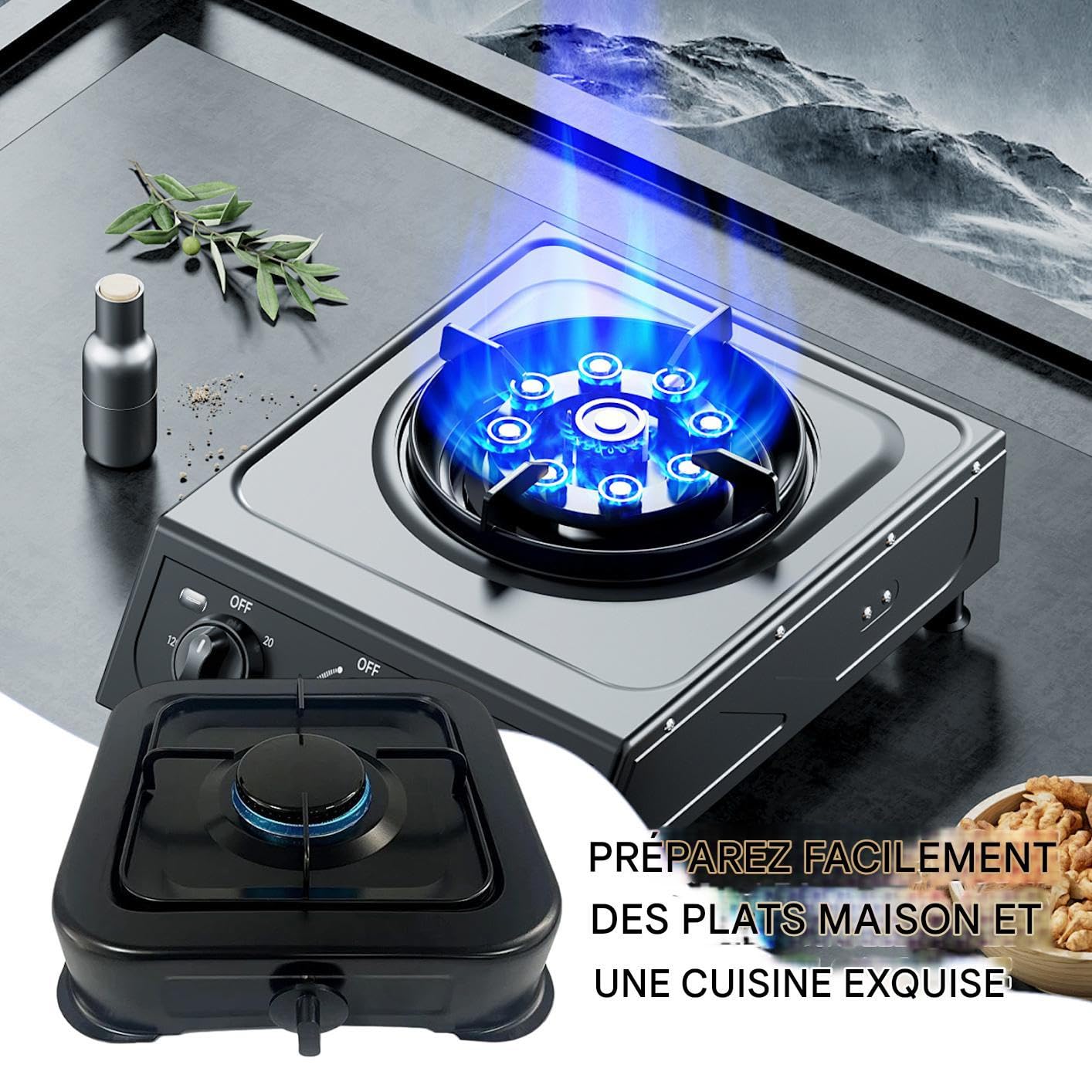 Réchaud de camping Équipement Cuisson, De Cuisson Grill | Petit Réchaud Extérieur À Un Brûleur Pour Randonnée, Tente, Barbecue, , Maison, Jardin, Fête, Rassemblements