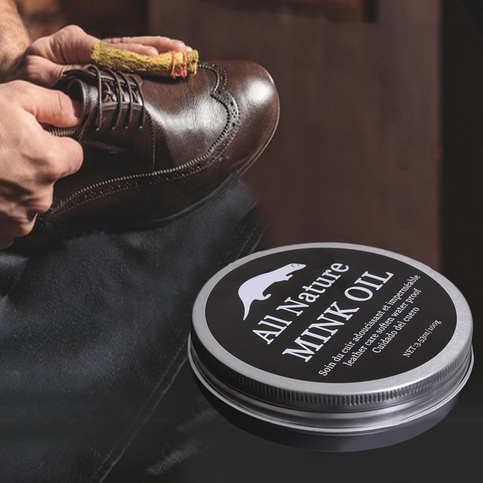 Crema Per Cuoio Rigenerante - 100g Crema Manutenzione Cuoio | Trattamento Mobili, Prodotto Ristrutturante e Balsamo Pulente per Scarpe, Borse e in Pelle