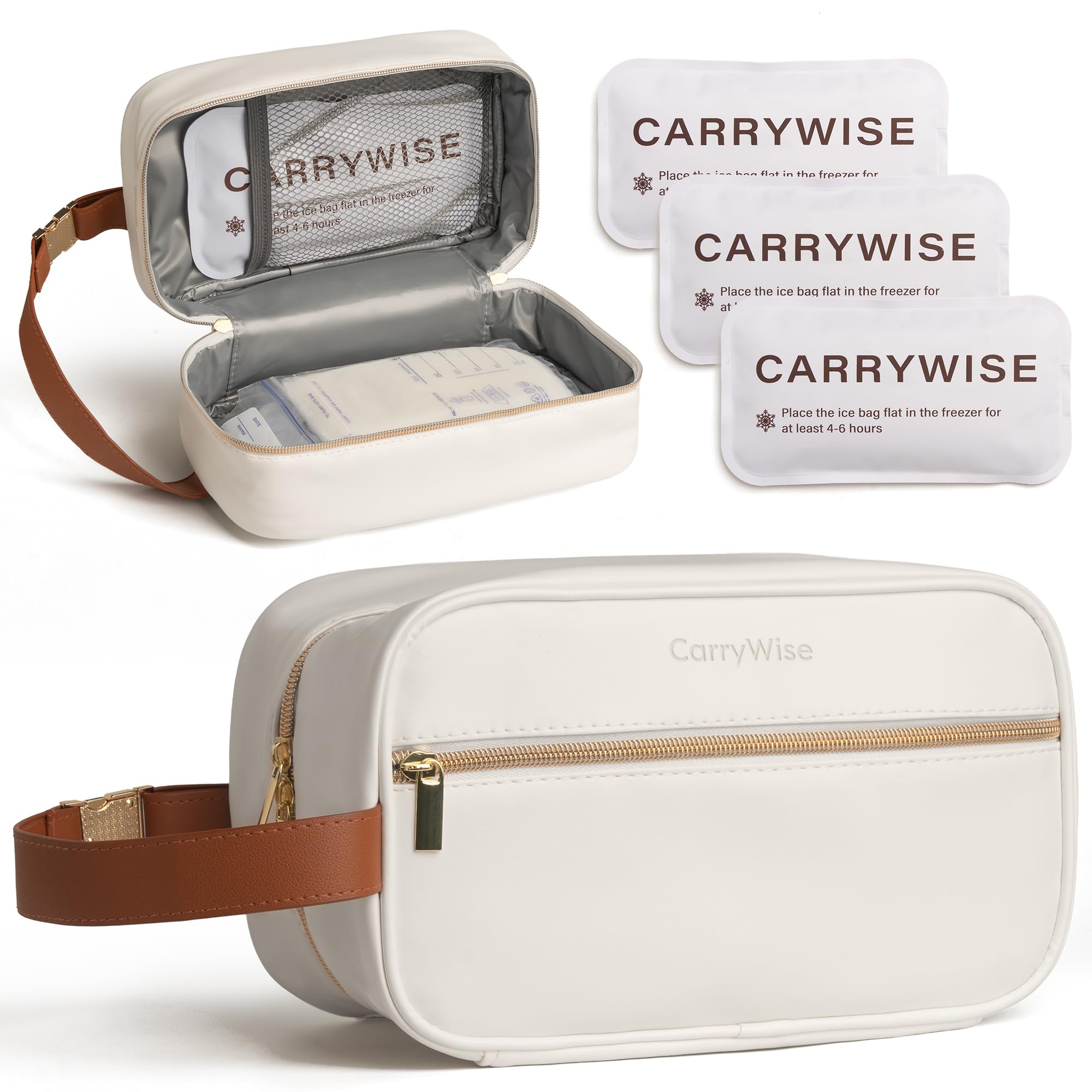 CarryWise Breast Milk Cooler Bag White