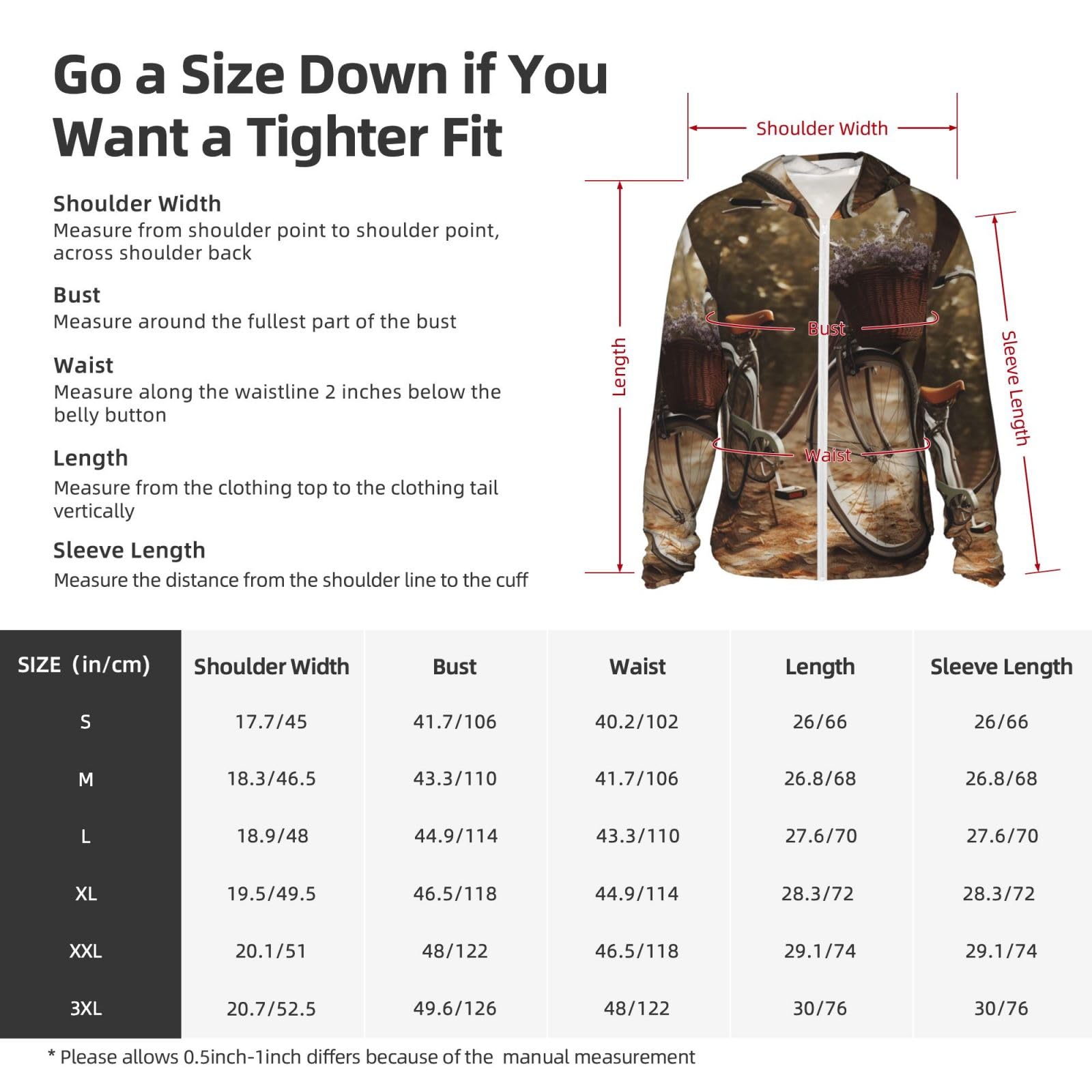 LZQPOEAS Sun Protection Hoodie Bicycle Jacket Lightweight Long Sleeve Sun Shirts for Outdoor Hiking Small