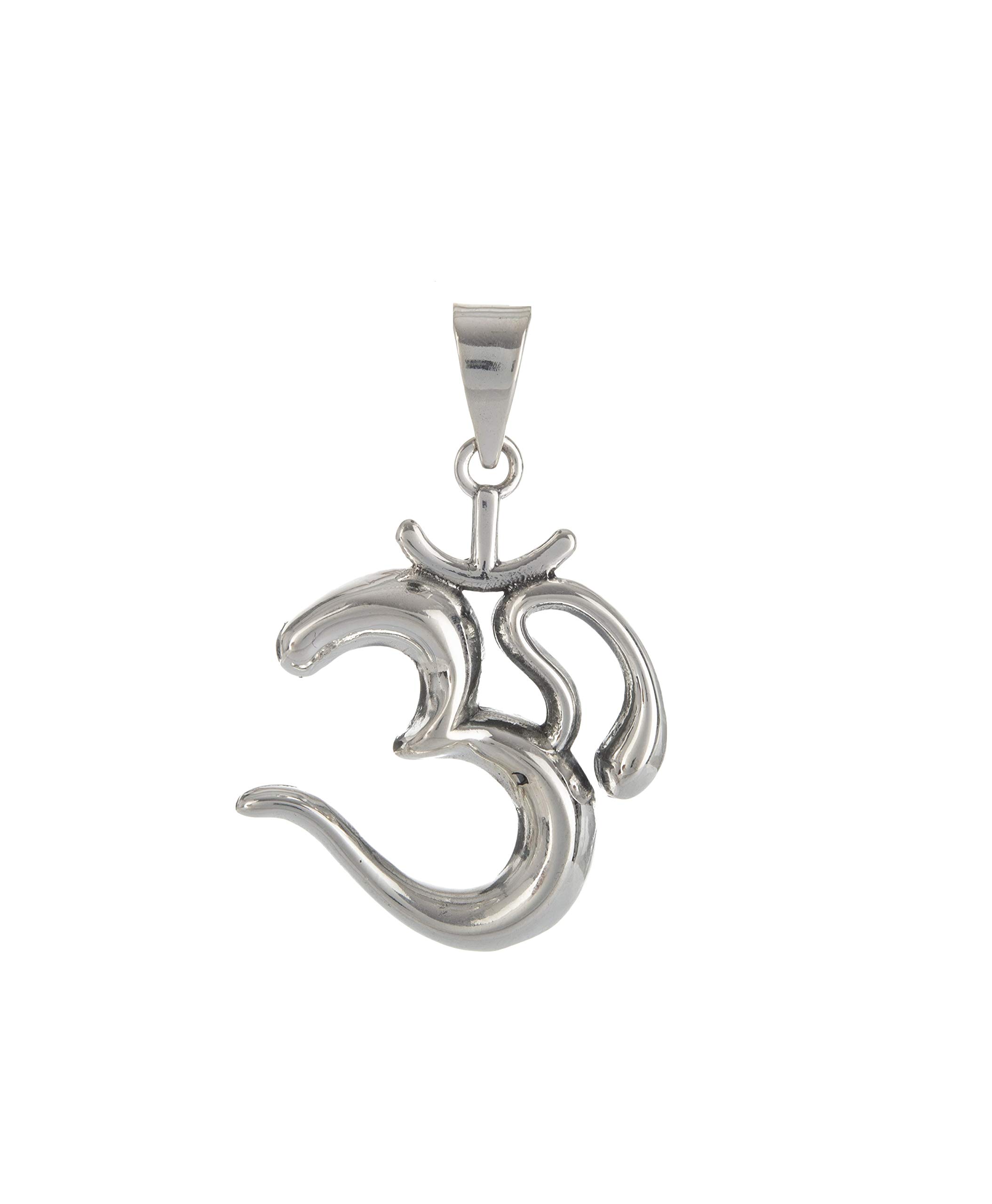Silvertree925 Religious Om Pendant in Pure Sterling Silver