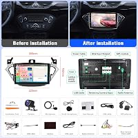 CAMECHO Android 13 Autórádió Opel Corsa/Adam 9" Kijelző Navi CarPlay DSP Bluetooth 9