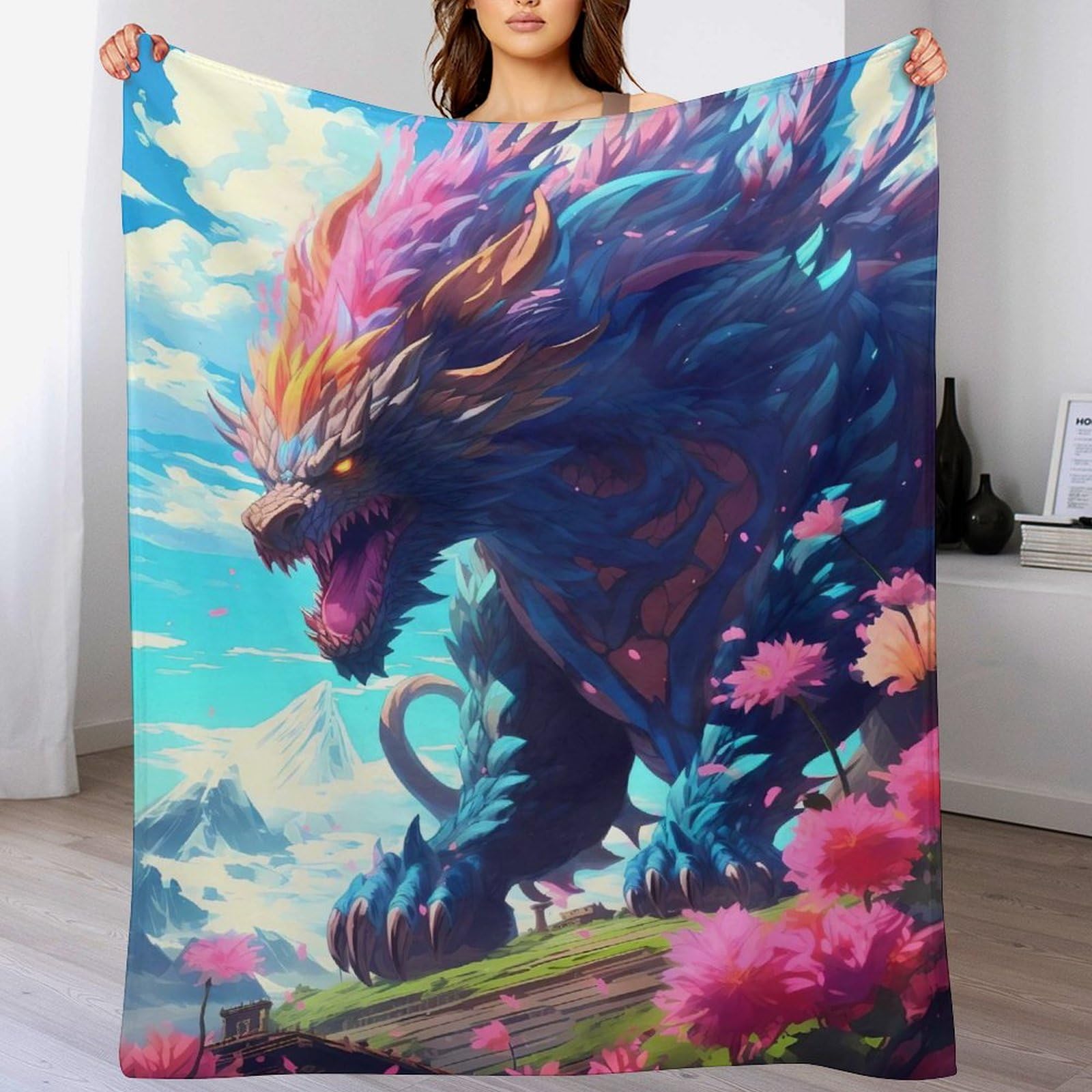Couverture dragon anti-décoloration pour en finir avec les plaids rêches