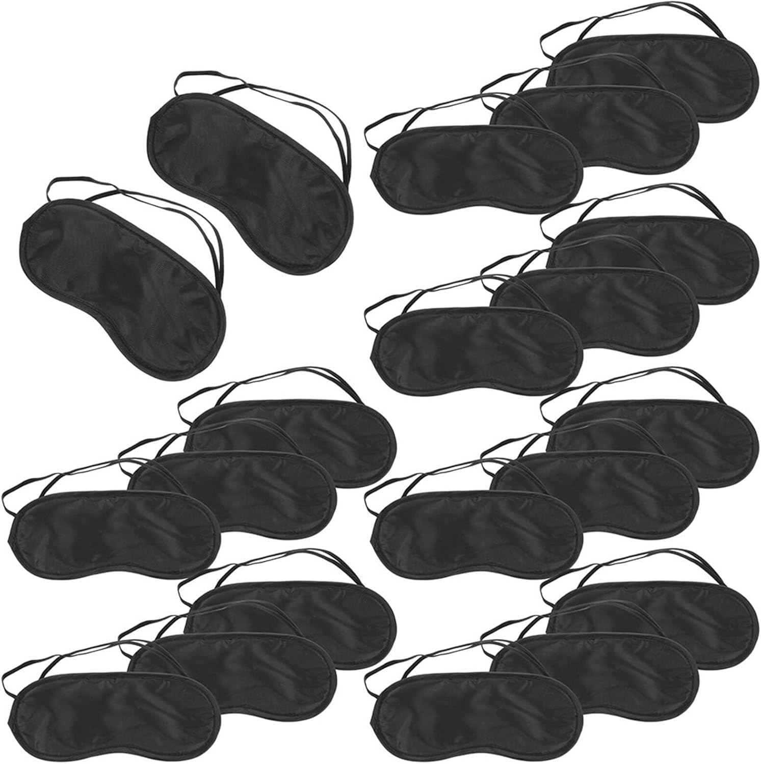 Hemobllo 35 pezzi Maschere Monouso per Dormire Copriocchi con Elastici Elastici Copertura Totale Luce per Notte Viaggio Hotel Uomo e Donna