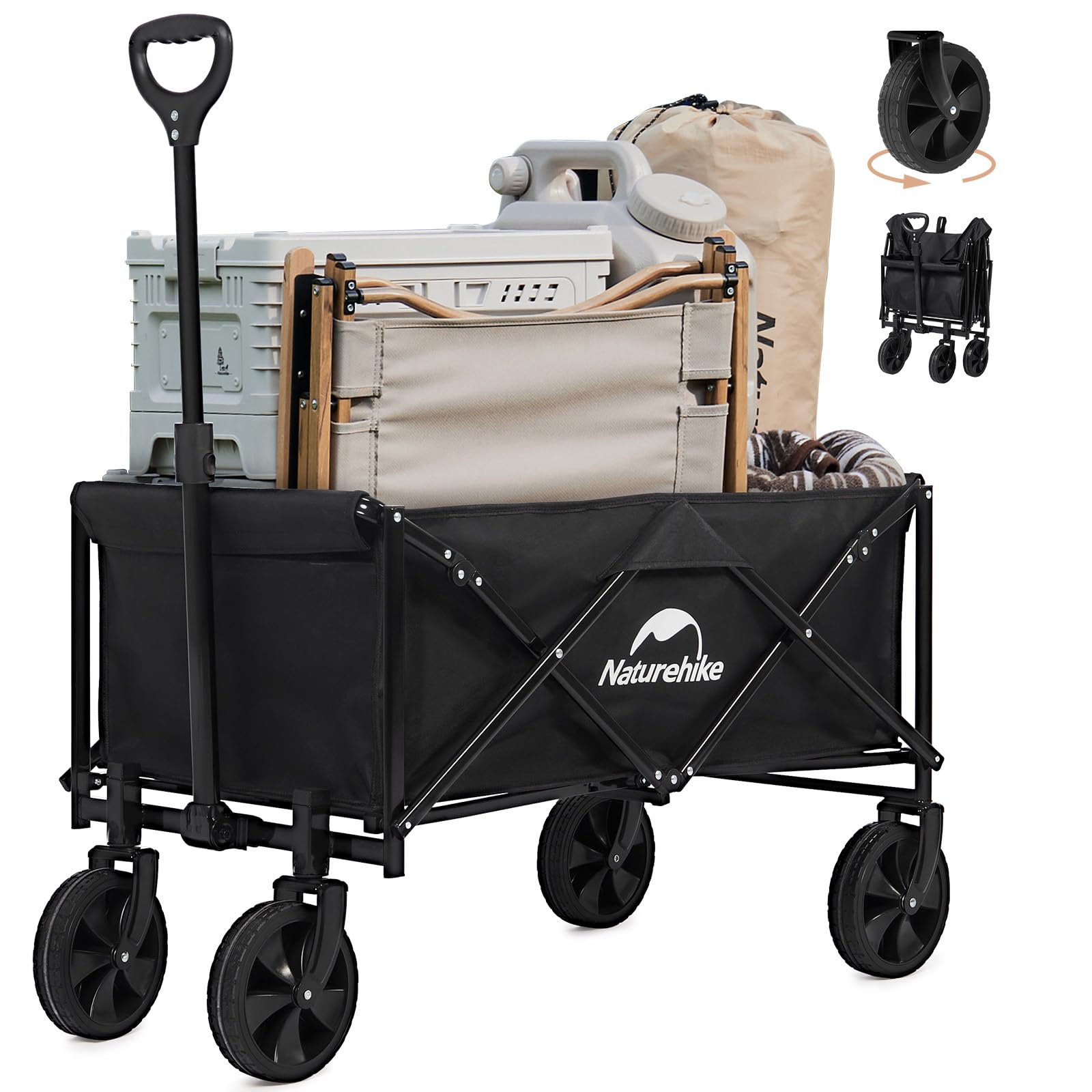 Chariot pliable Naturehike pour camping et transport de matériel
