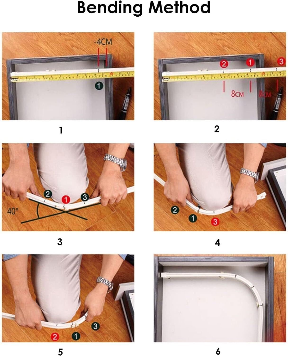 Tringle à rideau de plafond incurvée, système flexible de séparation de pièce, rail de rideau en aluminium noir durable pour la maison, le bureau et les espaces événementiels