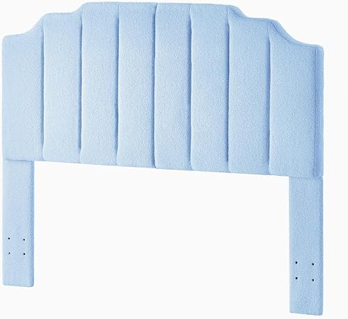 Vista 83 de 24KF - Cabecera con tapiz capitoné de terciopelo, diseño moderno de canales verticales y tablero curvo, para cama King/California King, gris oscuro