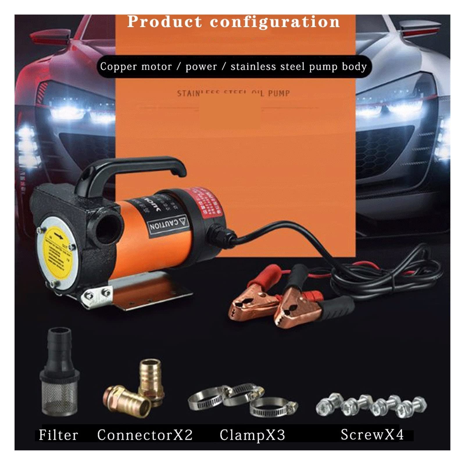 Pompa Gasolio 12V 200W | 40L/Min, Con Filtro, Per Camion, Diesel O Cherosene, Ghisa - Foto 6