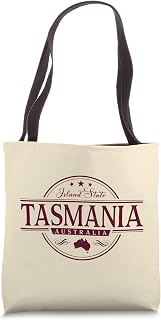 Tasmania Australia - Tasmania Island State Label Tote Bag