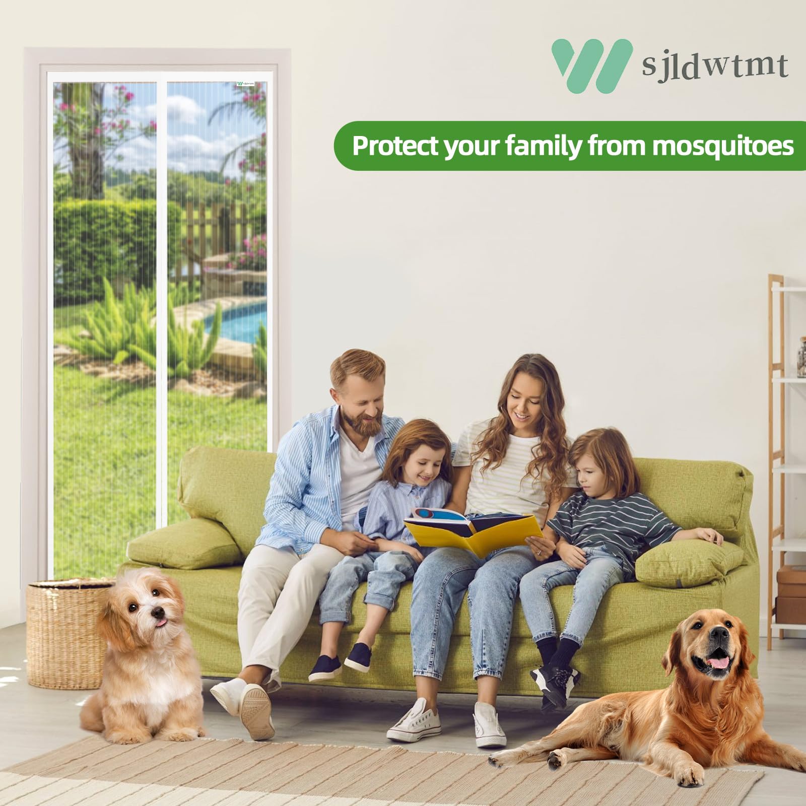 Zanzariera Magnetica 90x200cm, Zanzariera Porta Finestra Tenda Bianco, Tenda Magnetica Si Impedisce agli Insetti, Facile da Installare, Chiusura Automatica per Balcone, Soggiorno, Cantine, Terrazze